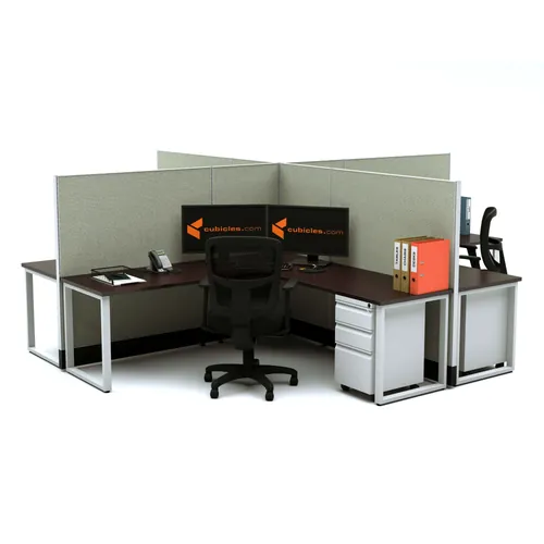 Open Plan Workstations 53H 4pack X Cluster Powered