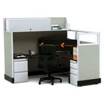  Partial Glass Office Cubicles 53-67H Single Powered
