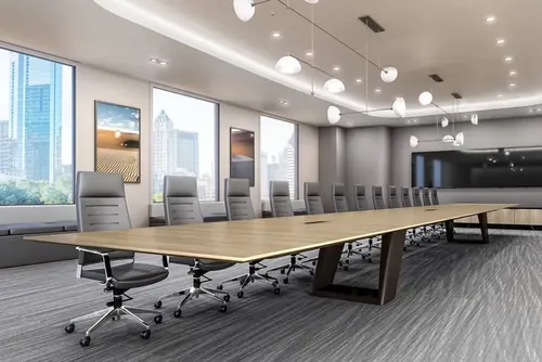  Large Conference Table with Angled Table Legs