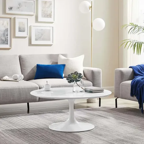  White Coffee Table Round 35 inch diameter