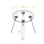  Small Round Wooden Coffee Table 21 inch Diameter 