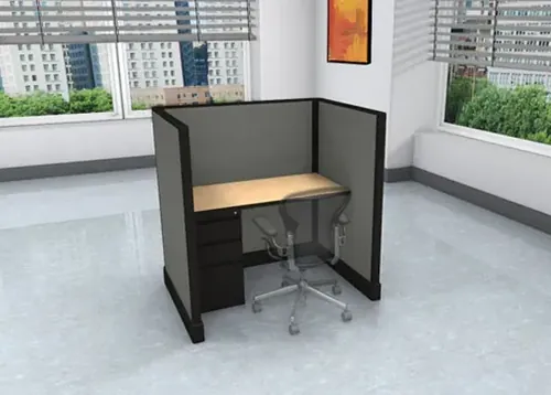 O2 Call Center Cubicles 4x3 53H With Pedestal