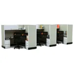 Modular Office Desk Furniture 67H 3pack Inline Powered 