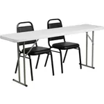 Sorrento Folding training room table with two chairs 