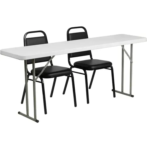 Sorrento Folding training room table with two chairs 