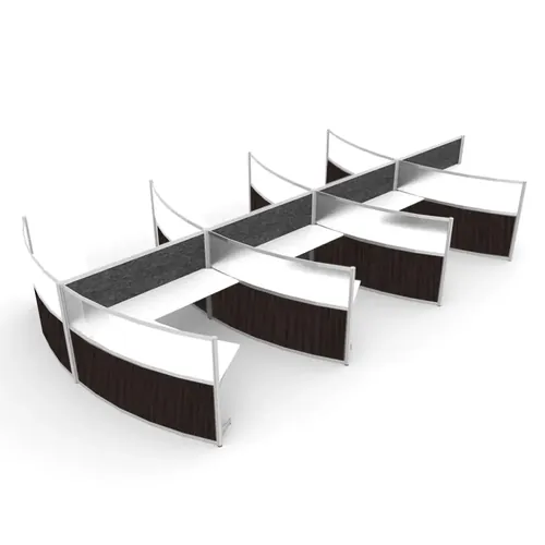  Half Round Office Desk 8 Pack