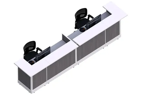  2 Person Reception Desk Standard Size 