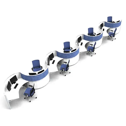 Flow Round Work Desk 8 Pack