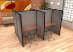  Office Partition Panels 66H U Shape 4Pack Cluster