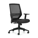  Mesh Back Leather Seat Office Chair 
