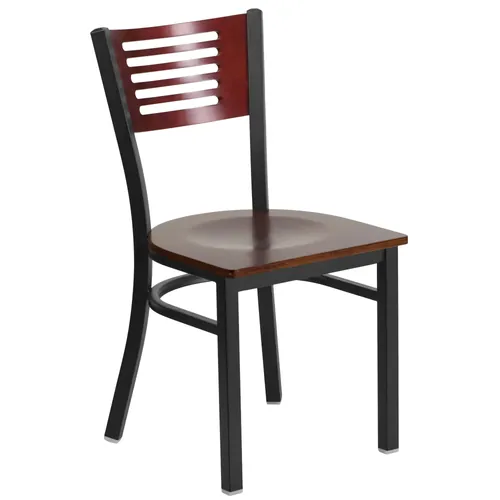 Lincoln Slat Back Dining Metal Chair 