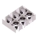 Cubicles with Sliding Doors 53H 6pack Cluster