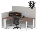  Cubicle Desk U Shaped 1pack Powered