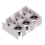  Cubicle with Sliding Door 67H 6pack Cluster