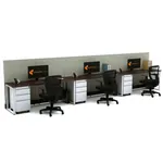  Open Plan Workstations 53H 3pack Inline Powered