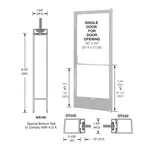  Glass Office Doors Offset Hung with Pivots Right