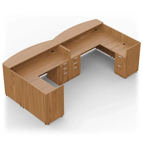 Attract 2 Person Reception Desk Laminate Top