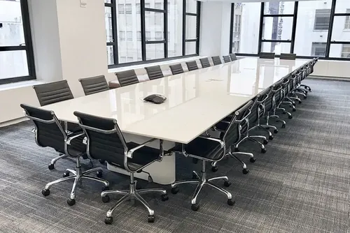 Glass Boardroom Table White