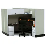  Modular Office Desk Furniture 67H 2pack Cluster Powered 