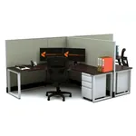  Open Plan Workstations 53H 2pack T Cluster Powered