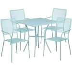 Panini 28 Inch Outdoor Bistro Table Set with 4 chairs 