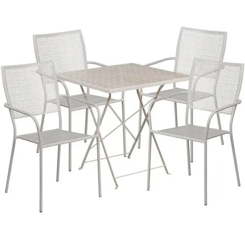 Panini 28 Inch Square Bistro Dining Set with 4 Chairs 