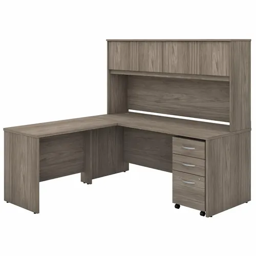Besto L Shaped Computer Desk with Hutch 71W x 71D