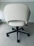 White Leather Task Chair 