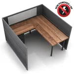  L-Shaped Desk Cubicle 50H 1pack Fixed Non Powered