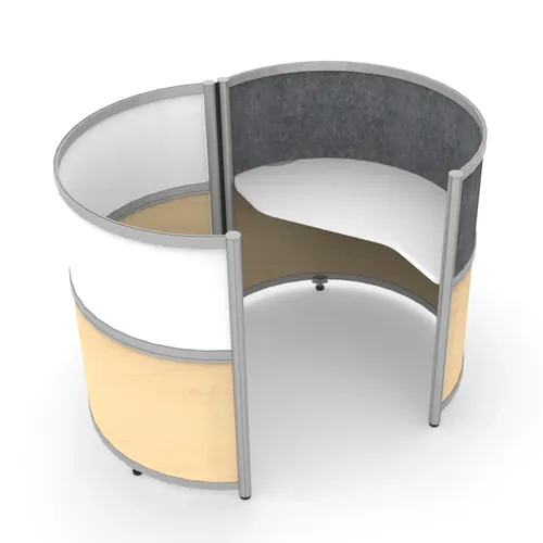 360 Series Movable Computer Desks 48 Dia x 49 H