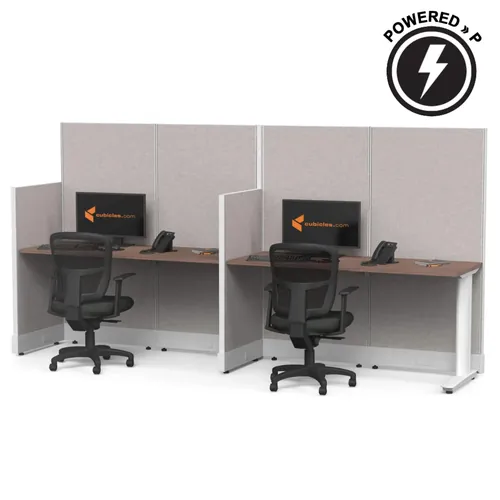  Cubicle Desk Straight 2pack Powered