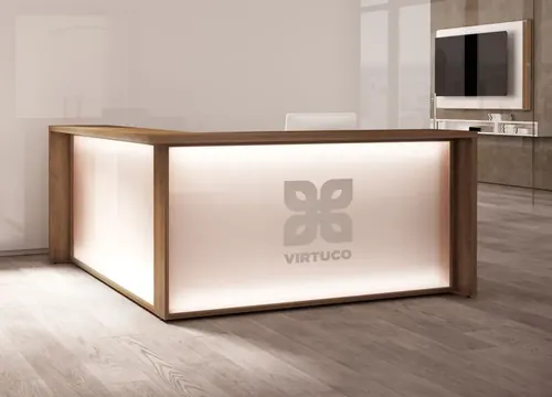 Impress White Reception Desk 