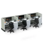  Small Cubicles 39H 3pack Inline Powered