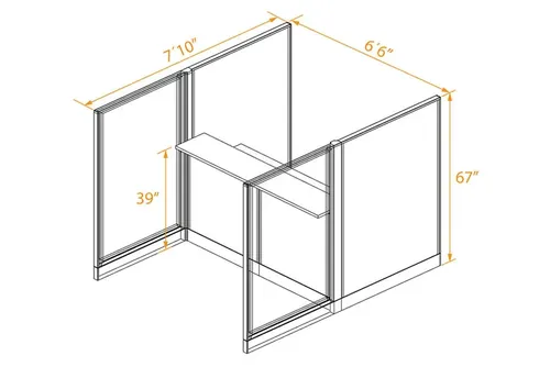 Small Cubicle Reception Desk 