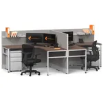 2Pack Office Workstation Powered with Storage