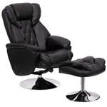 Puglia Black Leather Recliner Chair 