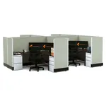  Workstation Desk 53H 4pack Cluster Powered 