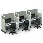  Cubicle Workstations 53H 3pack Inline Powered
