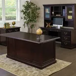 HO7 Antique Desk With Hutch 3 Piece Set