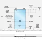  Frameless Glass Door Double Roller Single Slider