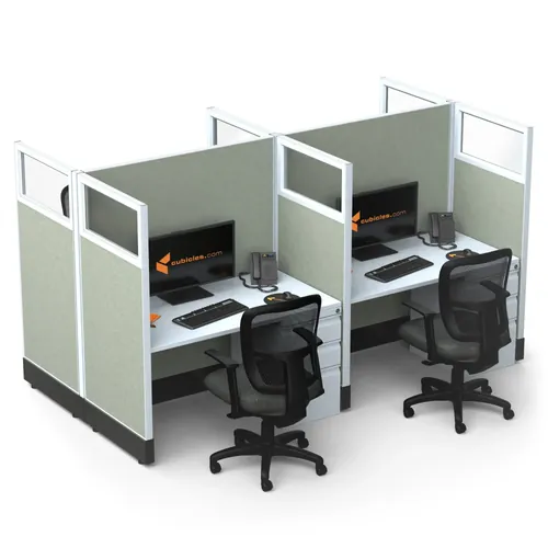  Cubicle Workstations 53H 4pack Cluster Powered