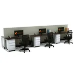  Open Plan Workstations 53H 6pack Cluster Powered