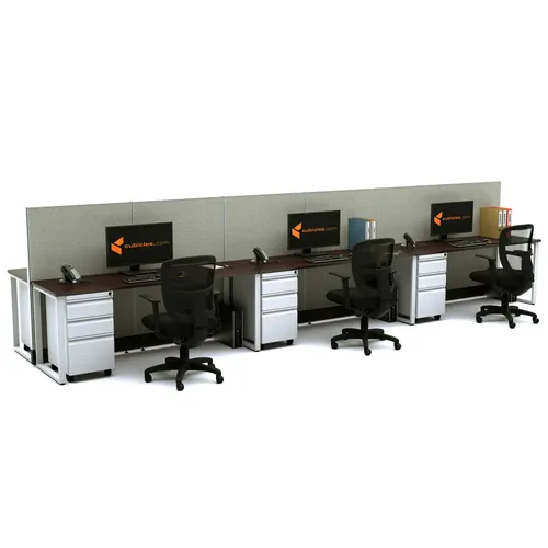  Open Plan Workstations 53H 6pack Cluster Powered