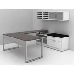 Ezra White Executive Desk 72W x 90D