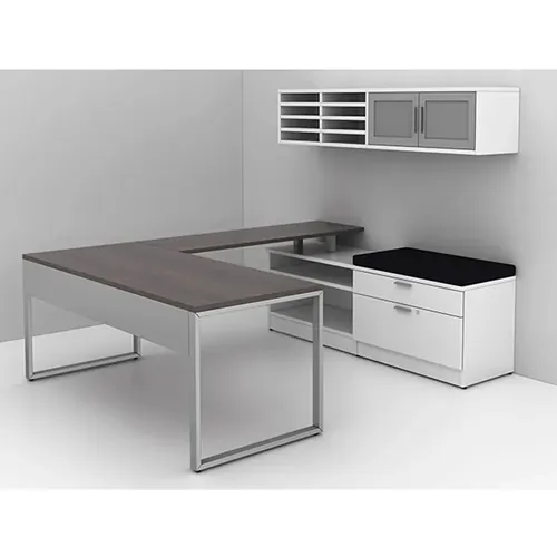 Ezra White Executive Desk 72W x 90D