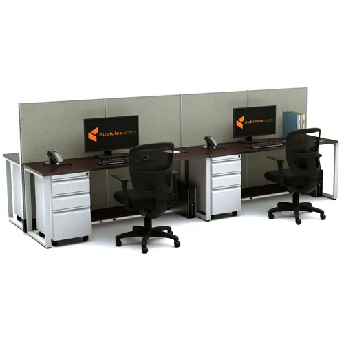  Open Plan Workstations 53H 4pack Cluster Powered