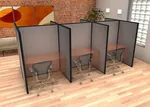  Office Partition Panels 66H U Shape 6Pack Cluster