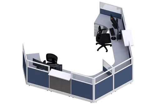  V-Shaped Angled Reception Desk 