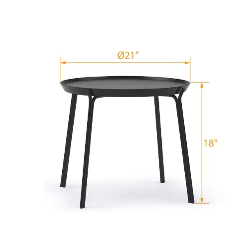  Metal Legs Coffee Table 21 inch Diameter 