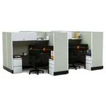  Modular Office Desk Furniture 67H 4pack Cluster Powered 